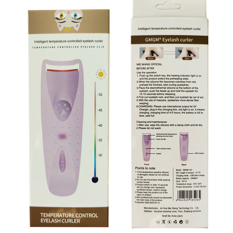 Rizador de Pestañas Eléctrico Térmico Recargable Efecto Permanente Duradero Automático