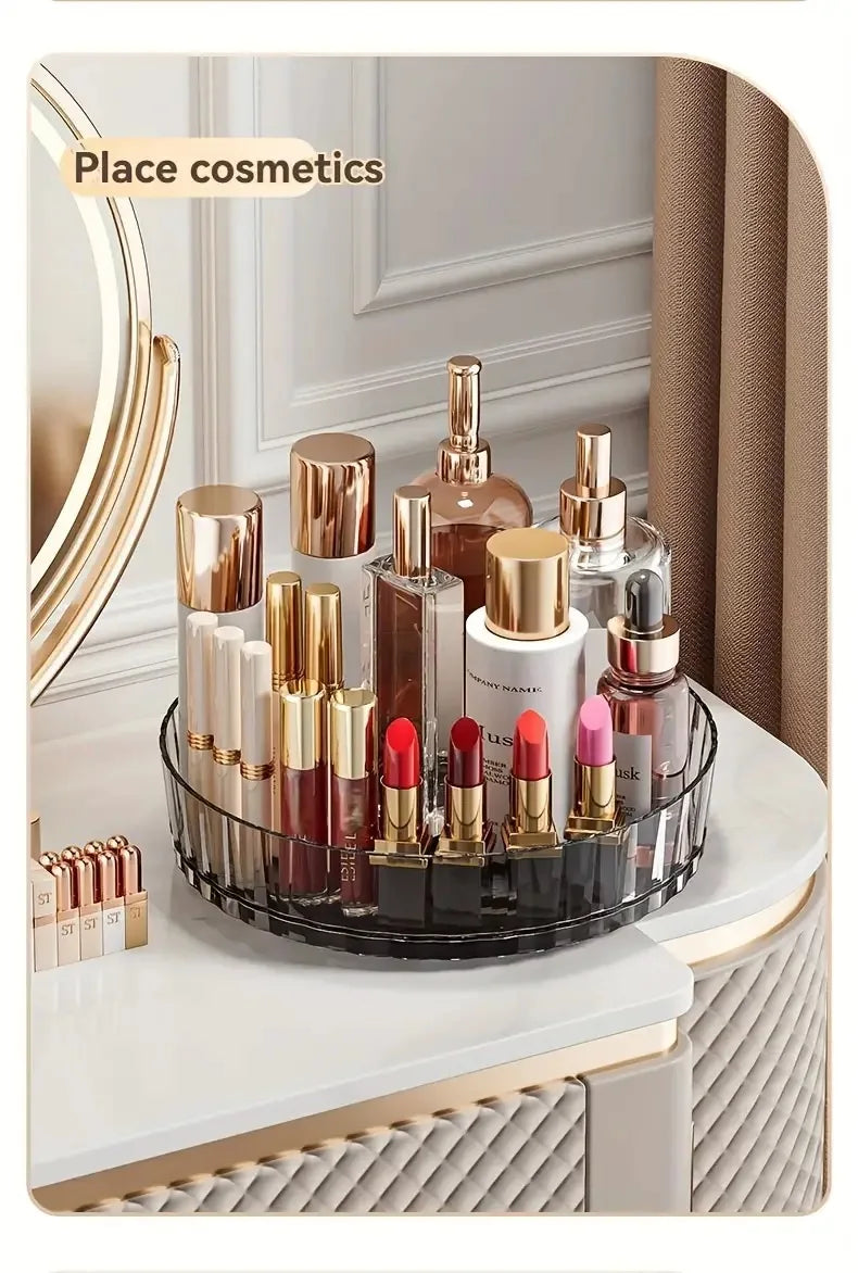 Organizador Giratorio 360° para Especias y Cosméticos - Bandeja Giratoria para Cocina, Baño y Escritorio