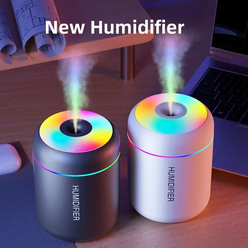 Mini Humidificador USB 180ML - Difusor de Aromas con Luces LED - Para Auto Casa Dormitorio.