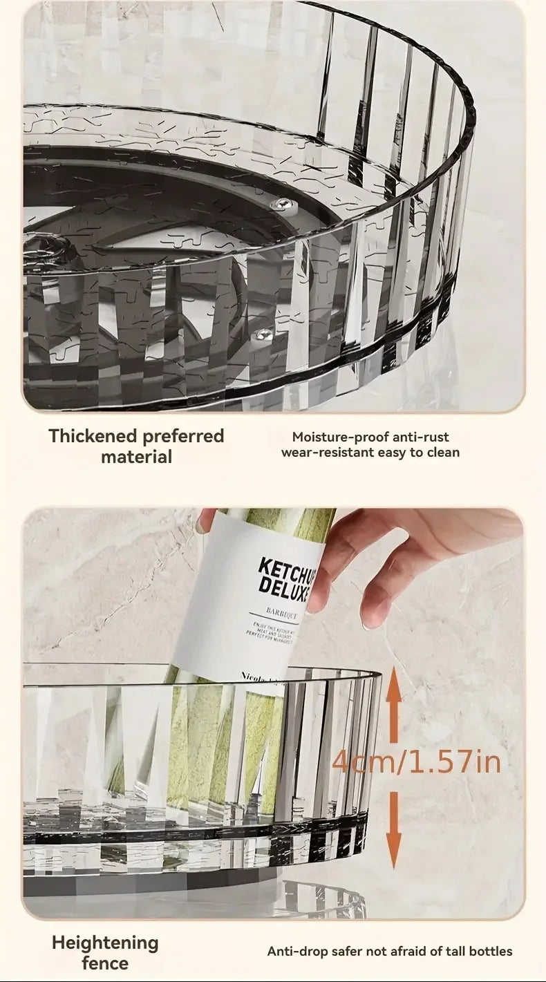 Organizador Giratorio 360° para Especias y Cosméticos - Bandeja Giratoria para Cocina, Baño y Escritorio