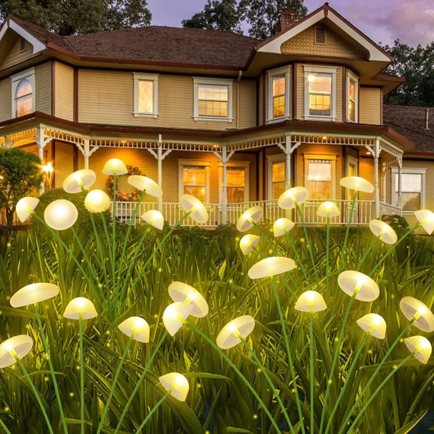 Luces Solares de Jardín LED - Diseño Medusa Hongo - Decoración Exterior Resistente al Agua.