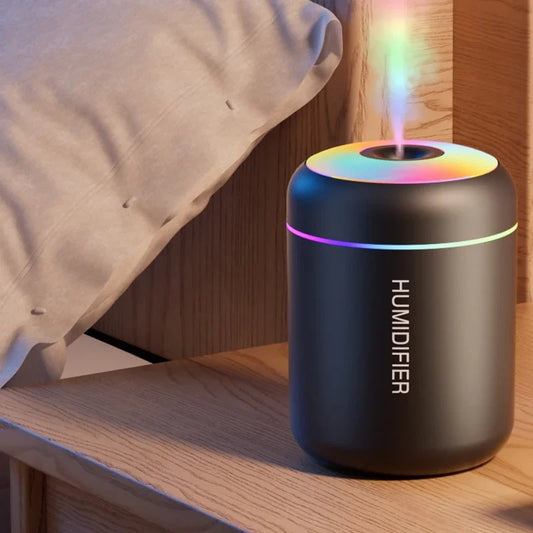 Mini Humidificador USB 180ML - Difusor de Aromas con Luces LED - Para Auto Casa Dormitorio.