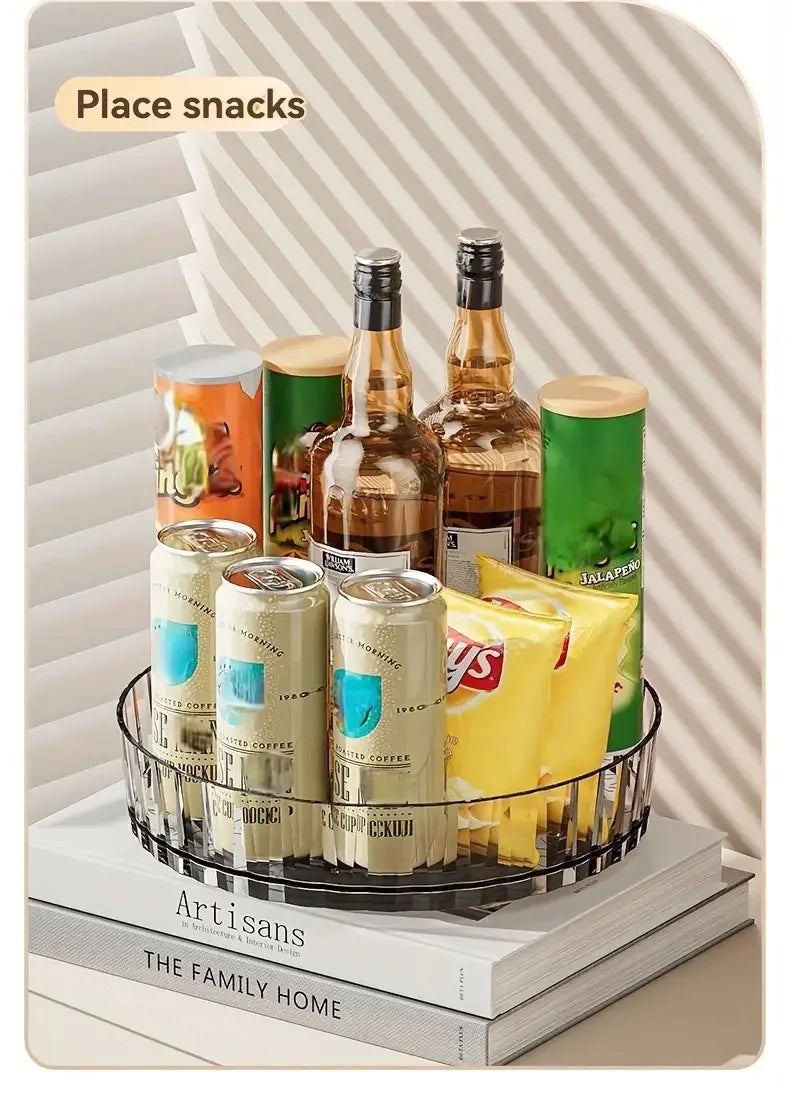 Organizador Giratorio 360° para Especias y Cosméticos - Bandeja Giratoria para Cocina, Baño y Escritorio