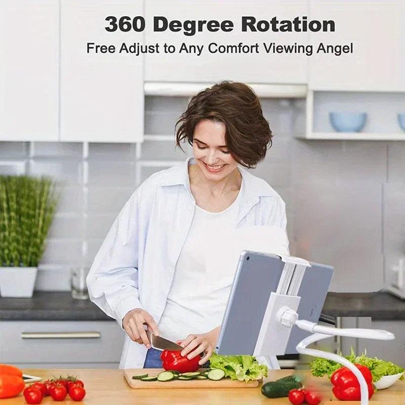 Soporte para Celular y Tablet de Escritorio - Brazo Flexible Ajustable para Cama, Escritorio y Streaming