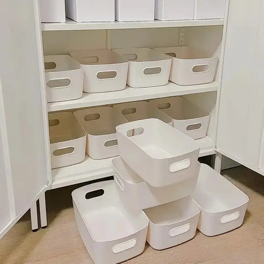 Set 10 Cajas Organizadoras con Tapa - Organizador Plástico Multiuso para Hogar