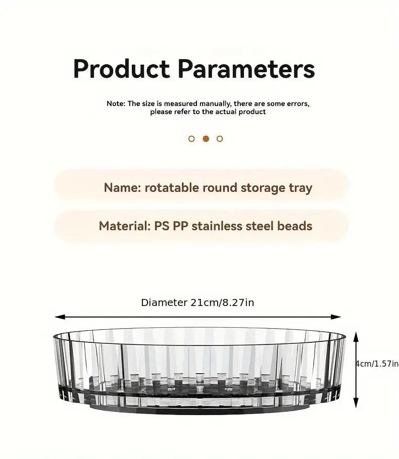 Organizador Giratorio 360° para Especias y Cosméticos - Bandeja Giratoria para Cocina, Baño y Escritorio