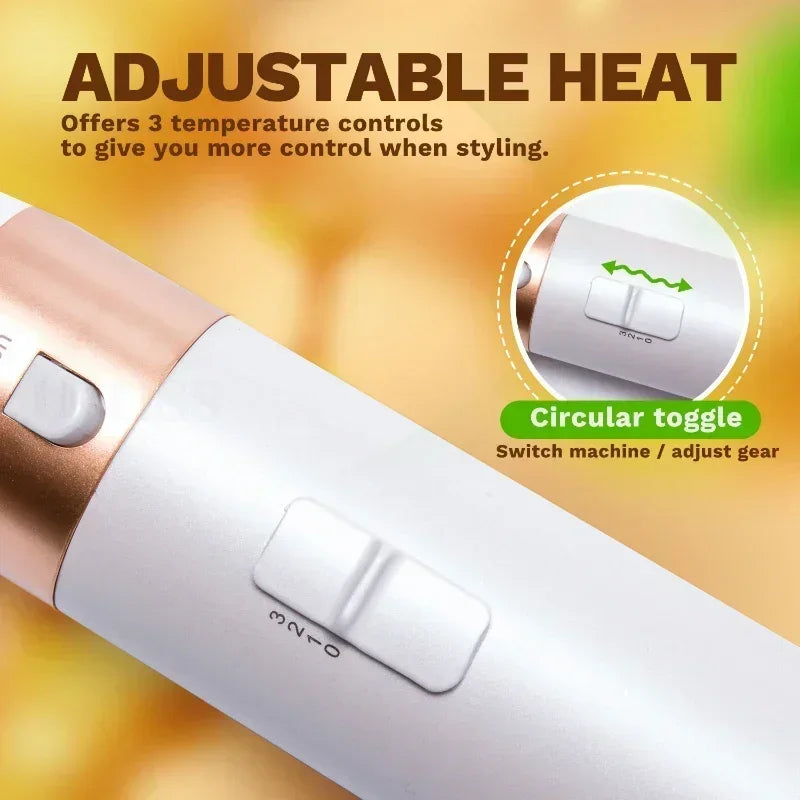 Secador y Plancha de Cabello 5 en 1 Multifuncional - Rizador, Alisador y Cepillo Térmico Profesional