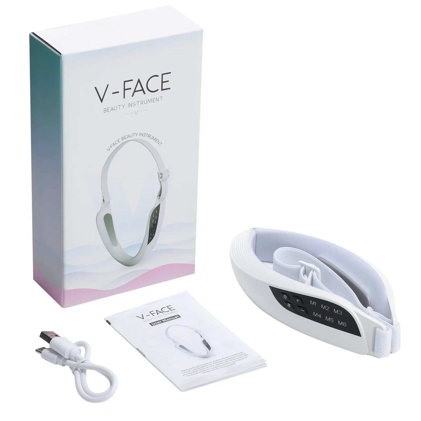 Dispositivo de Lifting Facial en V con EMS - 6 Modos 8 Niveles - Reafirmante Anti-Papada