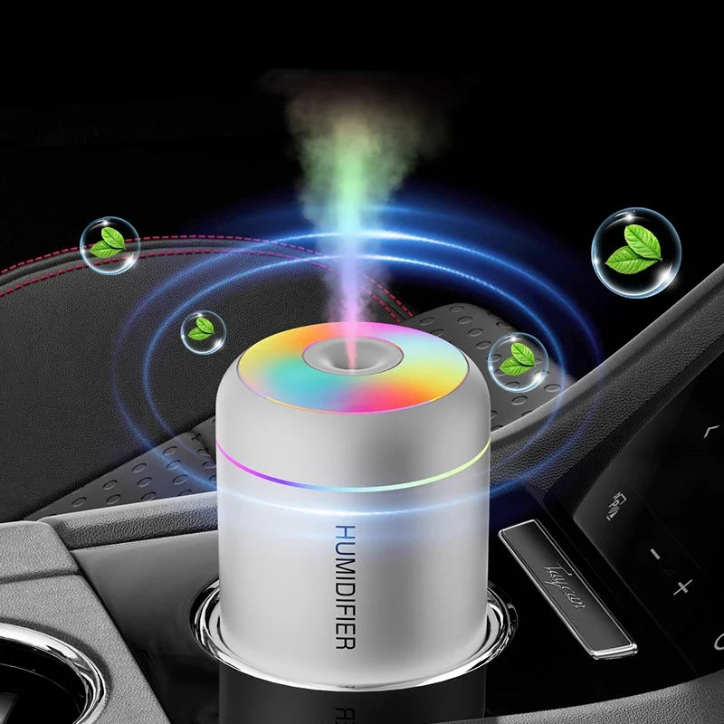 Mini Humidificador USB 180ML - Difusor de Aromas con Luces LED - Para Auto Casa Dormitorio.