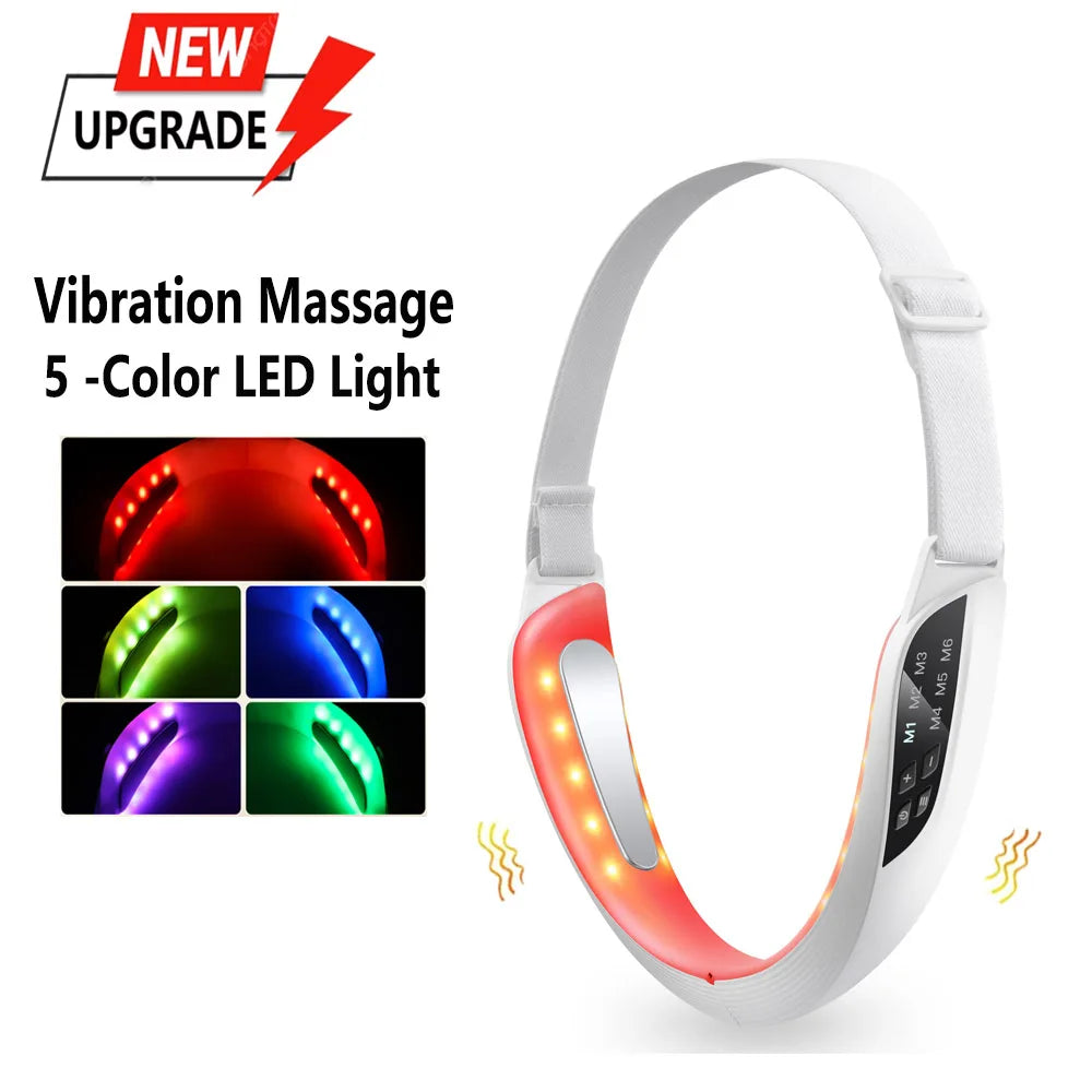 Dispositivo de Lifting Facial en V con EMS - 6 Modos 8 Niveles - Reafirmante Anti-Papada